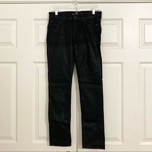 Women’s 7 for all mankind Roxanne black wax jeans